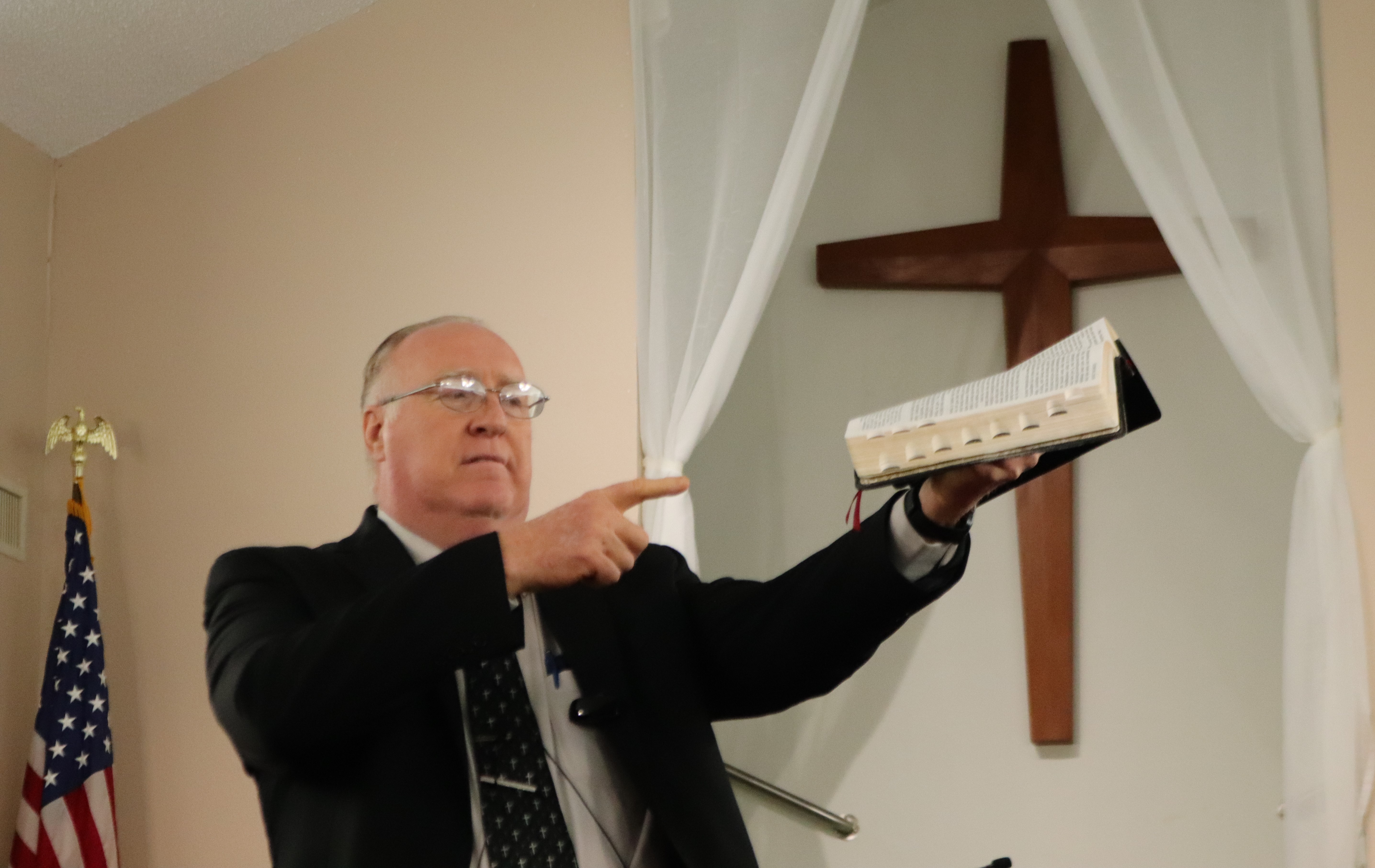 Pastor Smith Preaching the Bible