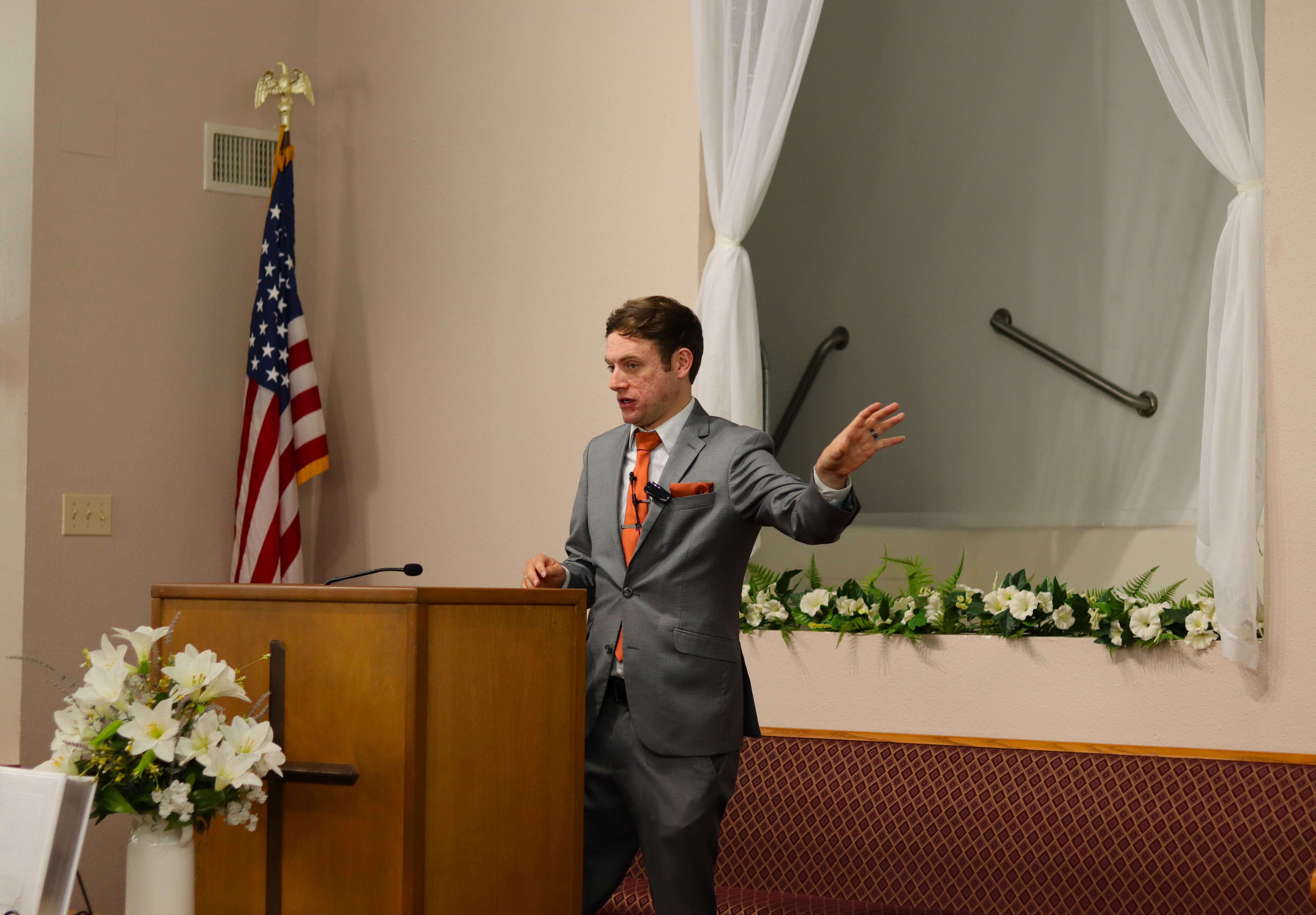Pastor Bowen preaching